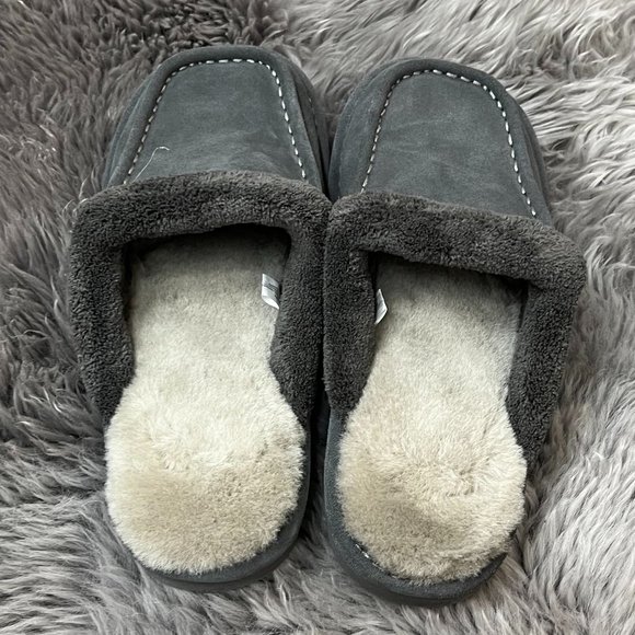 Nuknuuk | Men's Leather Slippers | Grey | Size 11 - Picture 4 of 5